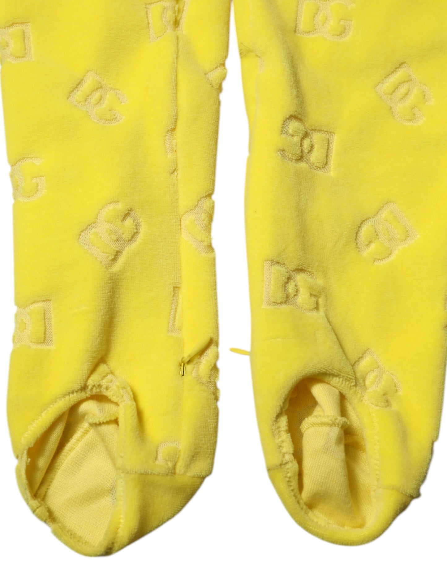 Dolce & Gabbana – Schmal geschnittene Leggings mit gelbem Logo