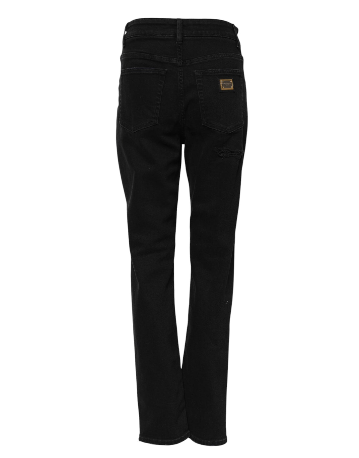 Dolce & Gabbana – Schwarze Boyfriend-Jeans aus Baumwoll-Schlagjeans