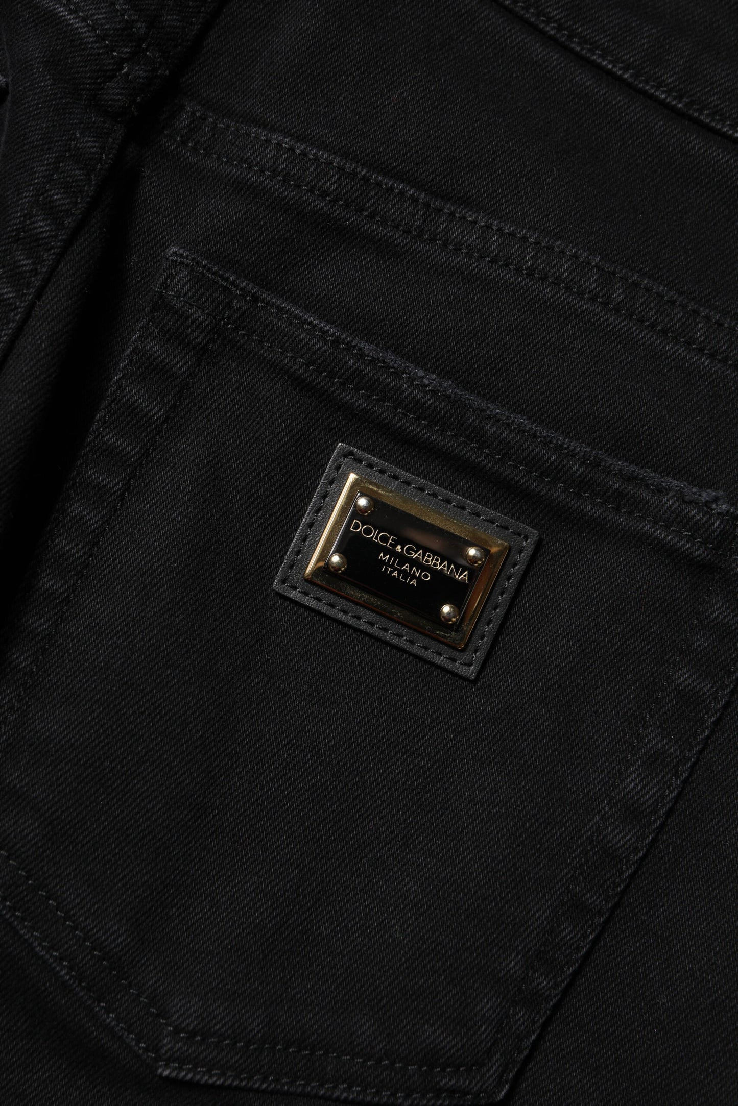 Dolce & Gabbana – Schwarze Boyfriend-Jeans aus Baumwoll-Schlagjeans