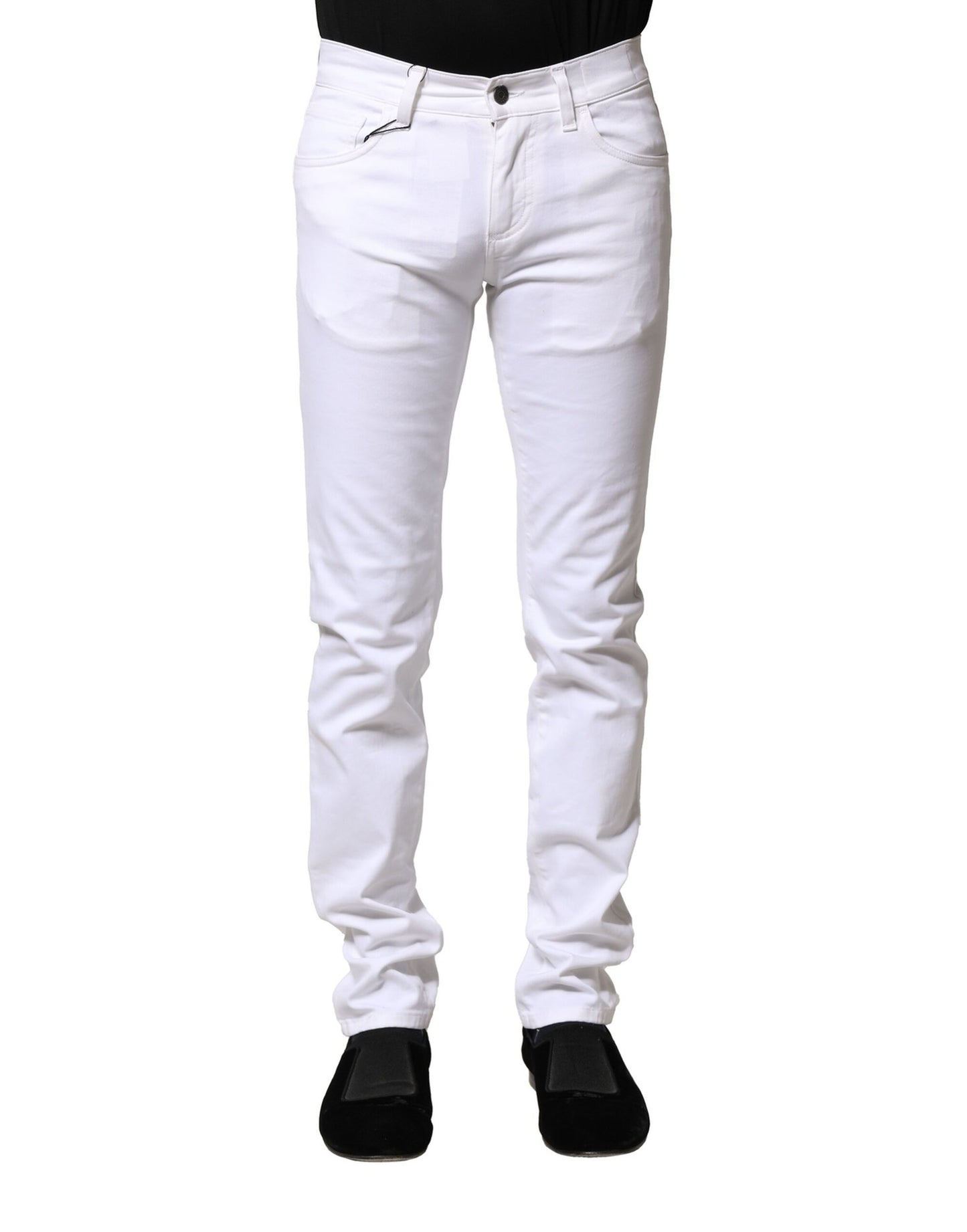 Dolce & Gabbana Weiße Skinny-Jeans aus Baumwolle für Herren