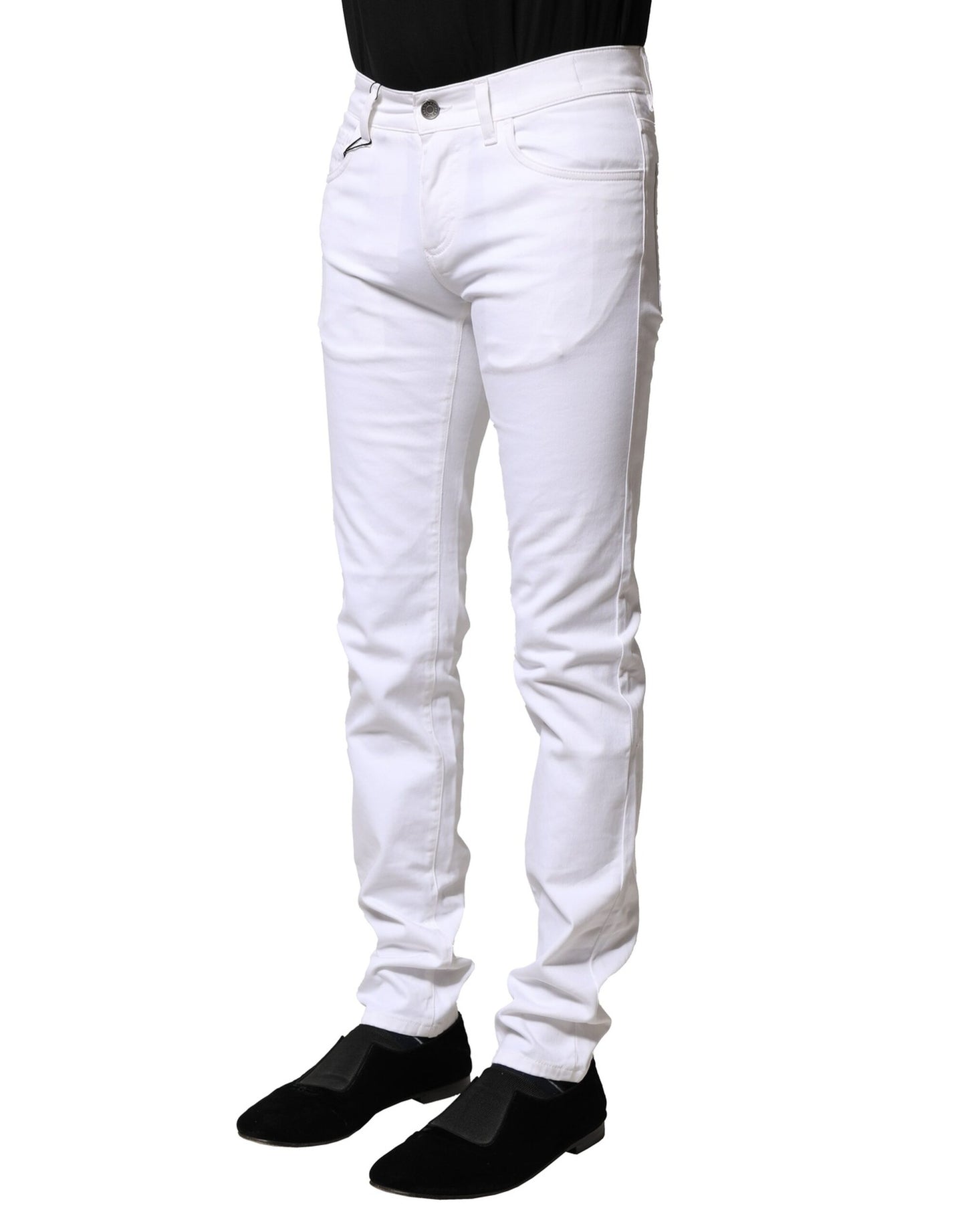 Dolce & Gabbana Weiße Skinny-Jeans aus Baumwolle für Herren