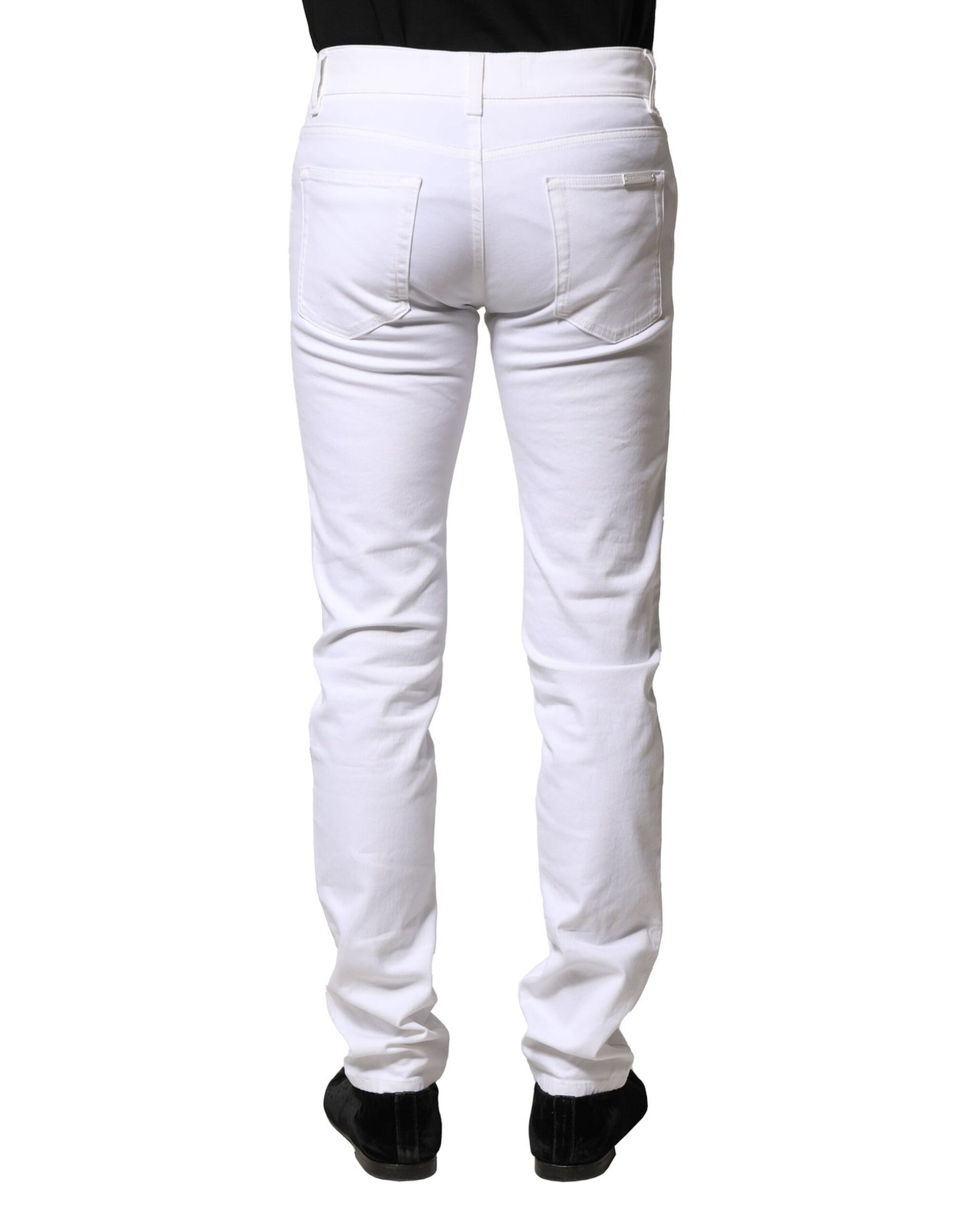 Dolce & Gabbana Weiße Skinny-Jeans aus Baumwolle für Herren