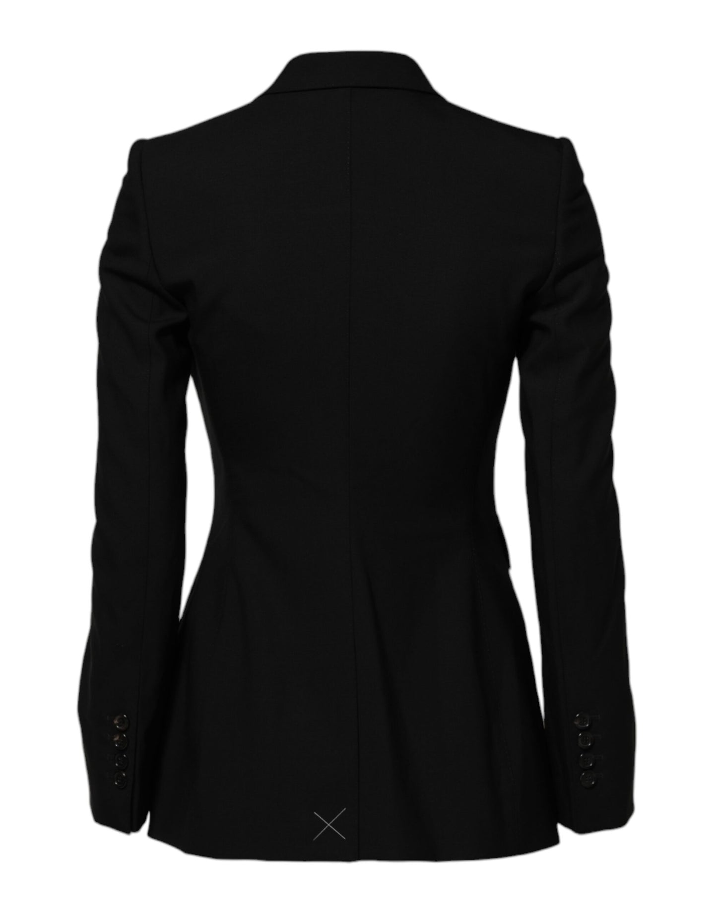 Dolce & Gabbana – Einreihige Manteljacke aus schwarzer Wolle