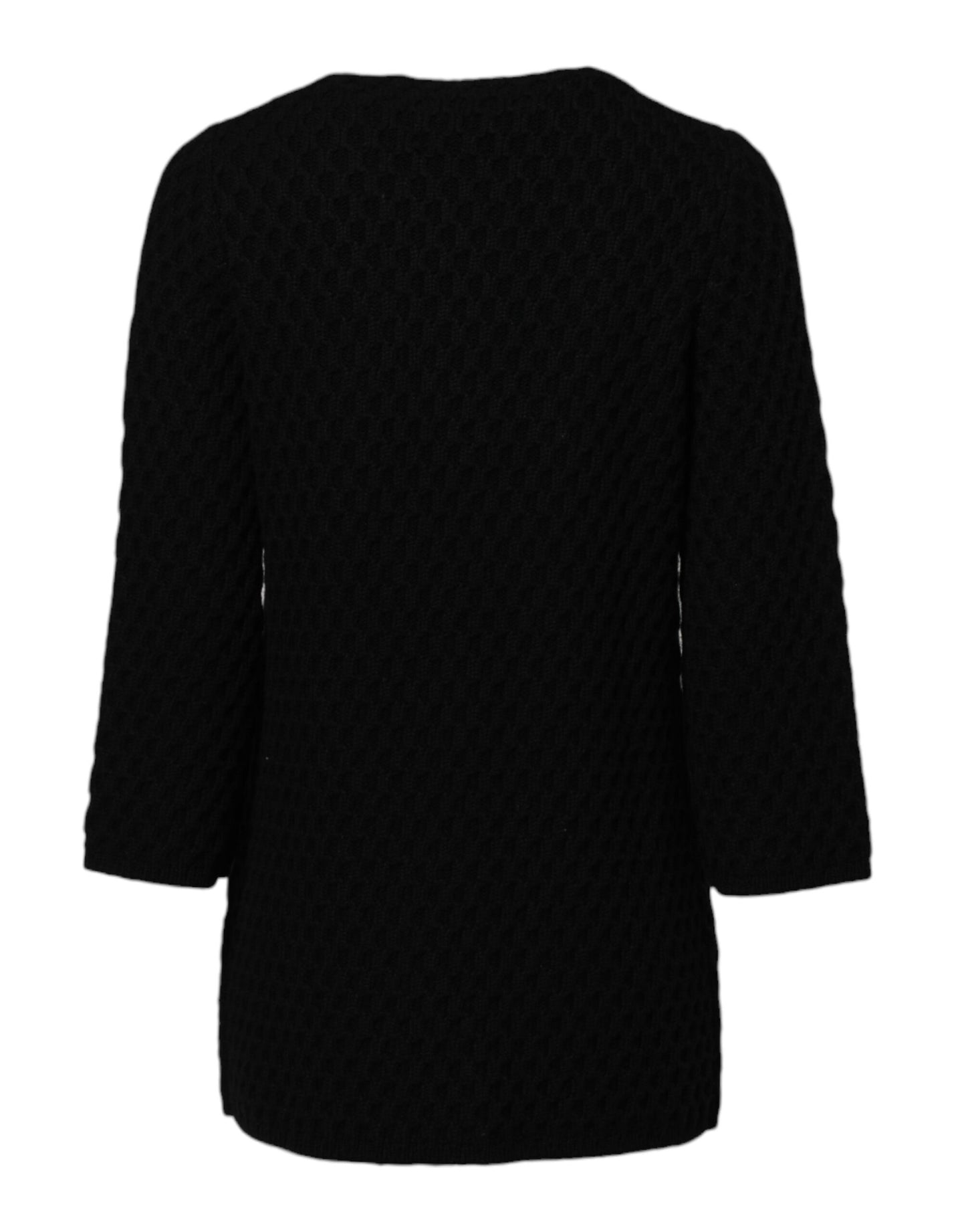 Dolce & Gabbana – Gesteppte, verzierte Jacke aus schwarzem Kaschmir