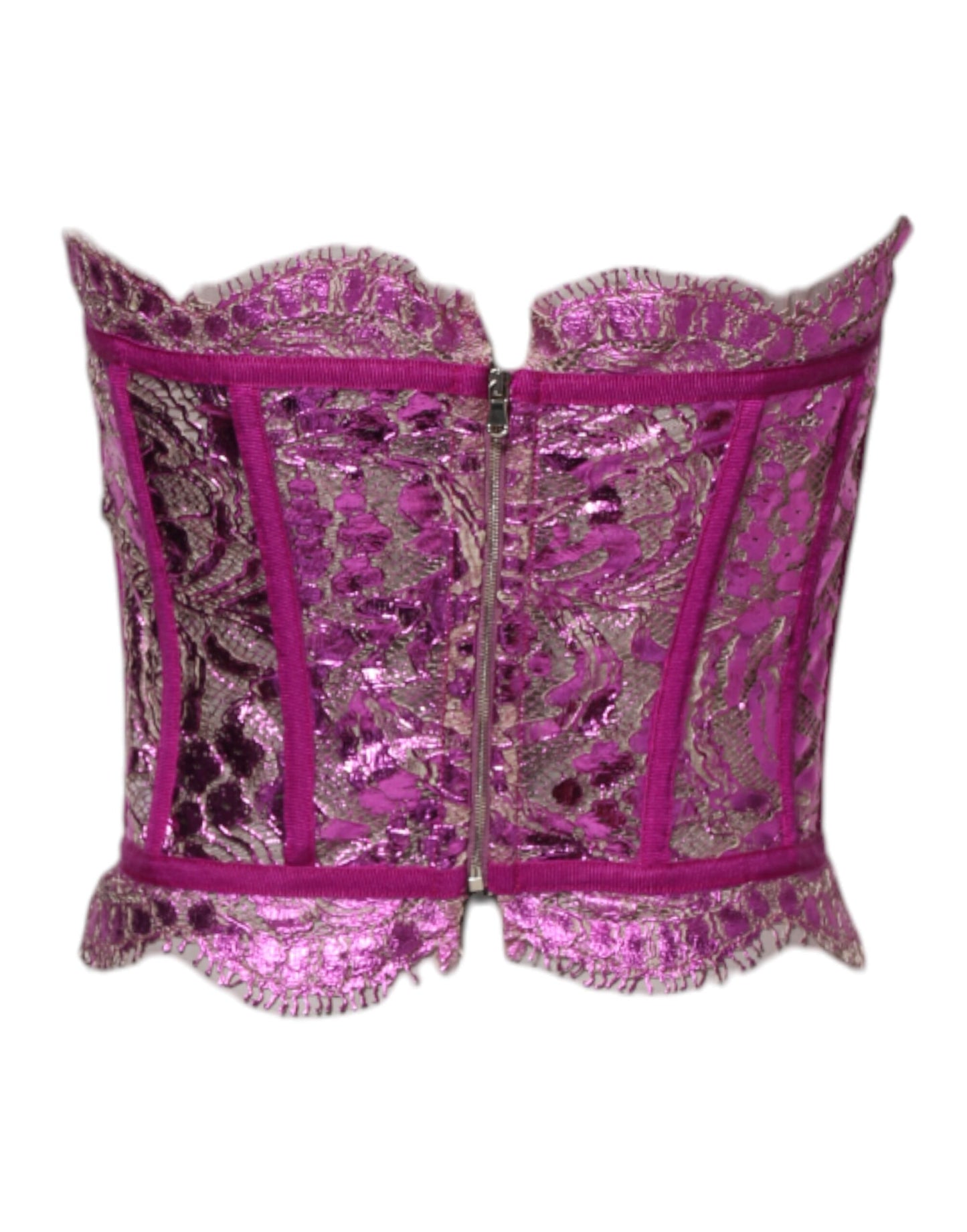 Dolce & Gabbana – Rosafarbenes, ärmelloses Bustier-Korpus-Bluse-Top