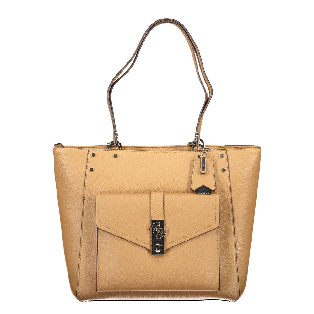 Guess Jeans – Braune Polyethylen-Handtasche