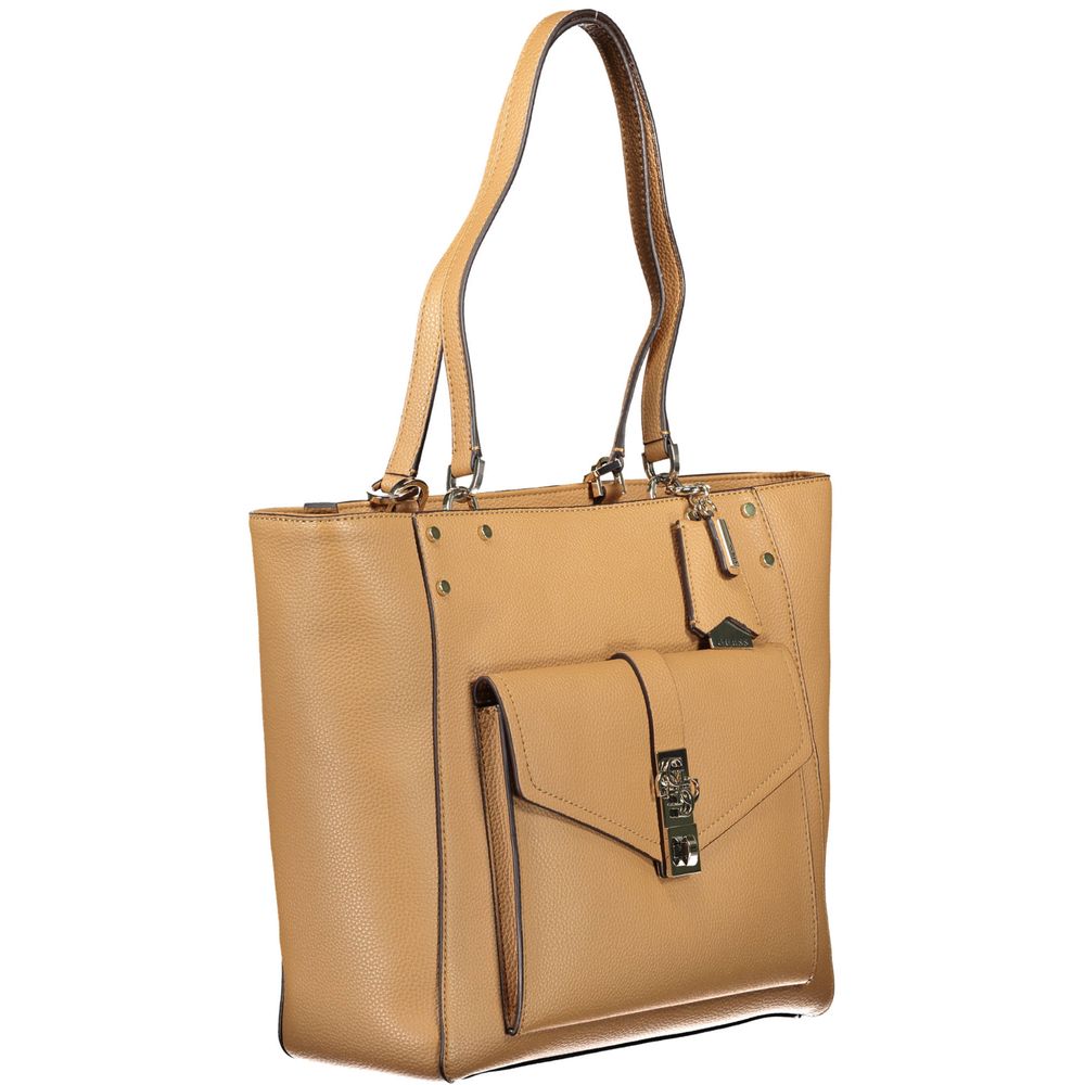 Guess Jeans – Braune Polyethylen-Handtasche