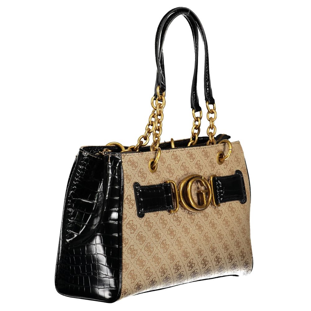 Guess Jeans – Schwarze Polyethylen-Handtasche