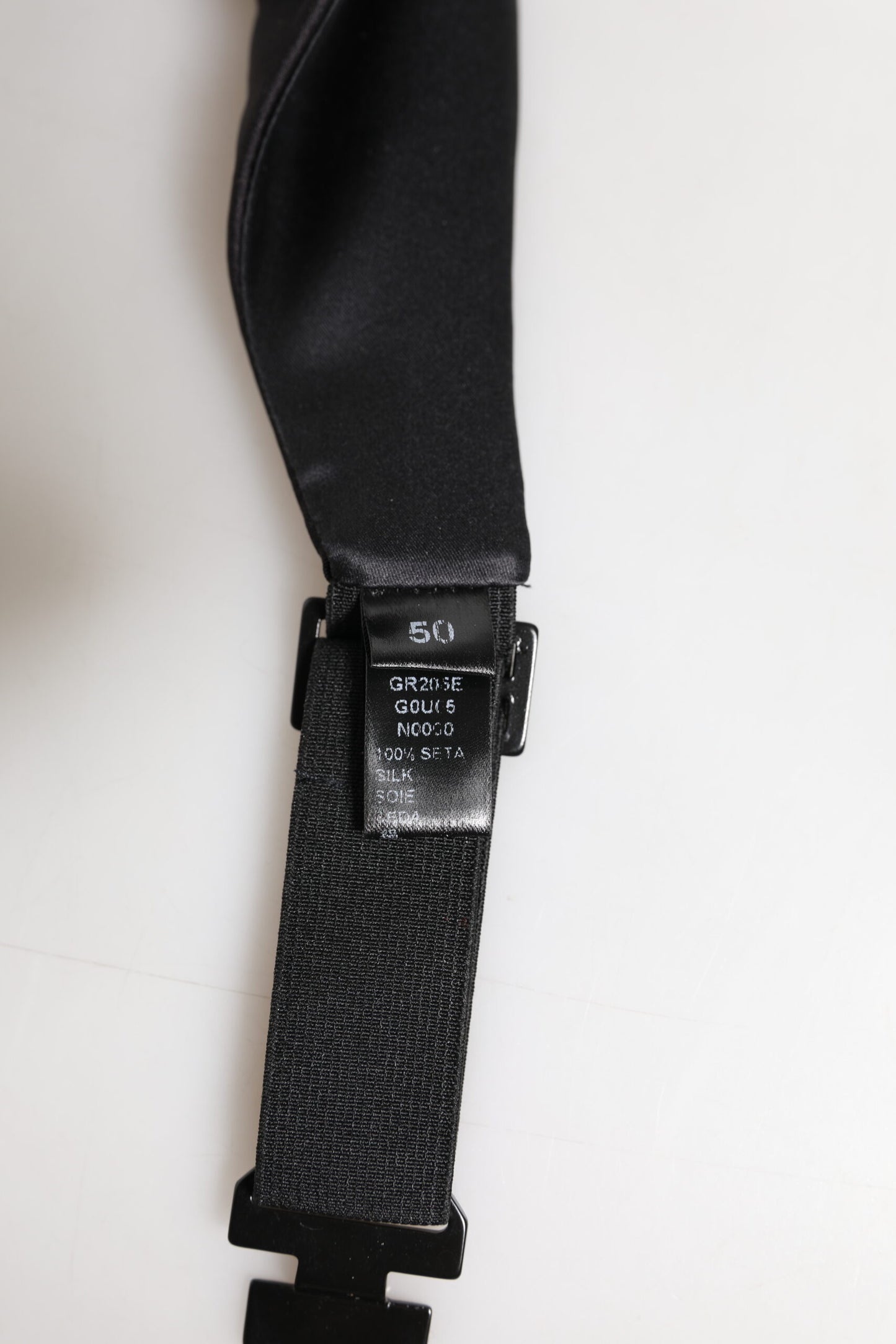 Dolce & Gabbana Schwarzer Herrengürtel aus 100 % Seide, breiter Taillen-Kummerbund