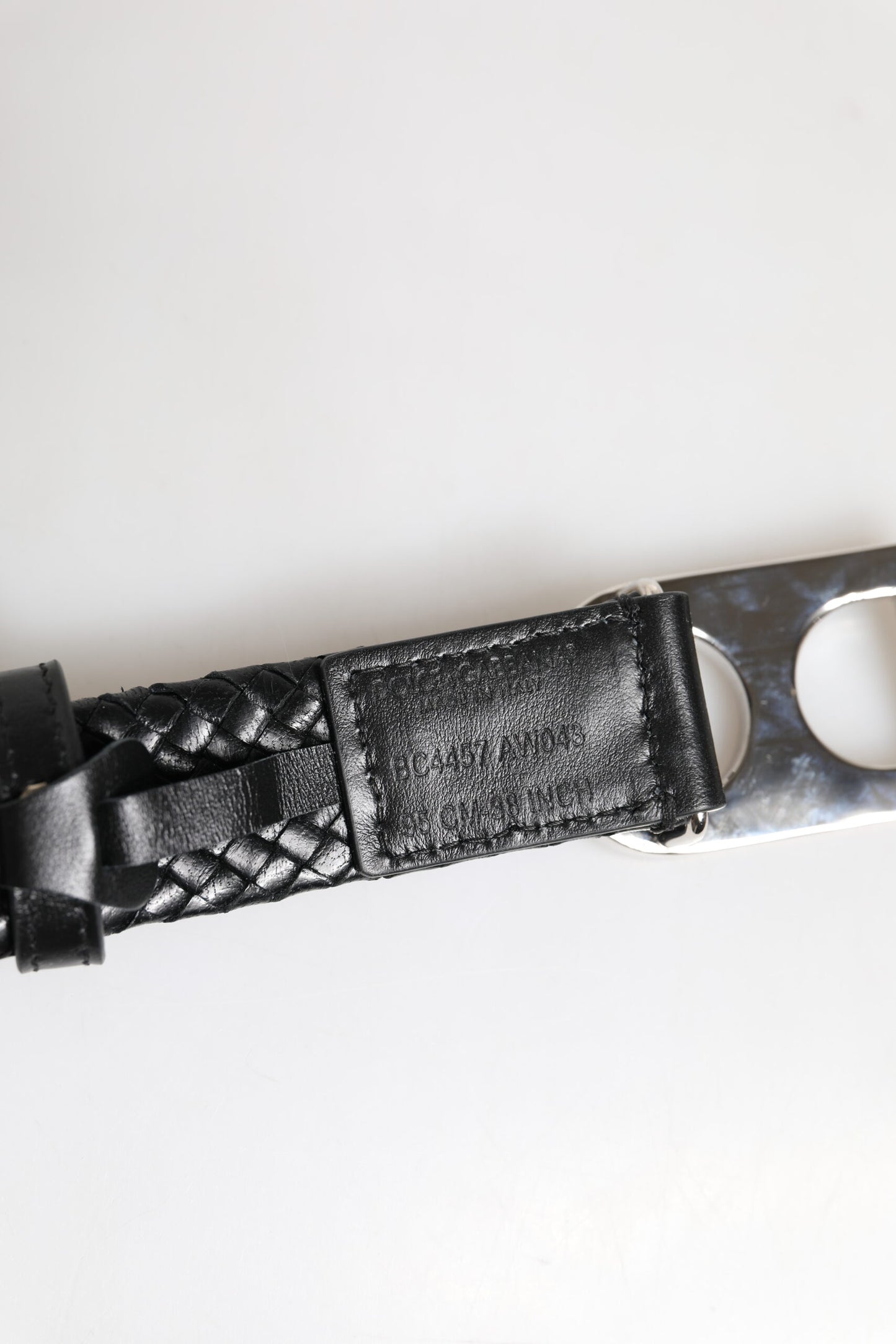 Dolce & Gabbana Schwarzer klassischer Ledergürtel mit DG-Logoschnalle