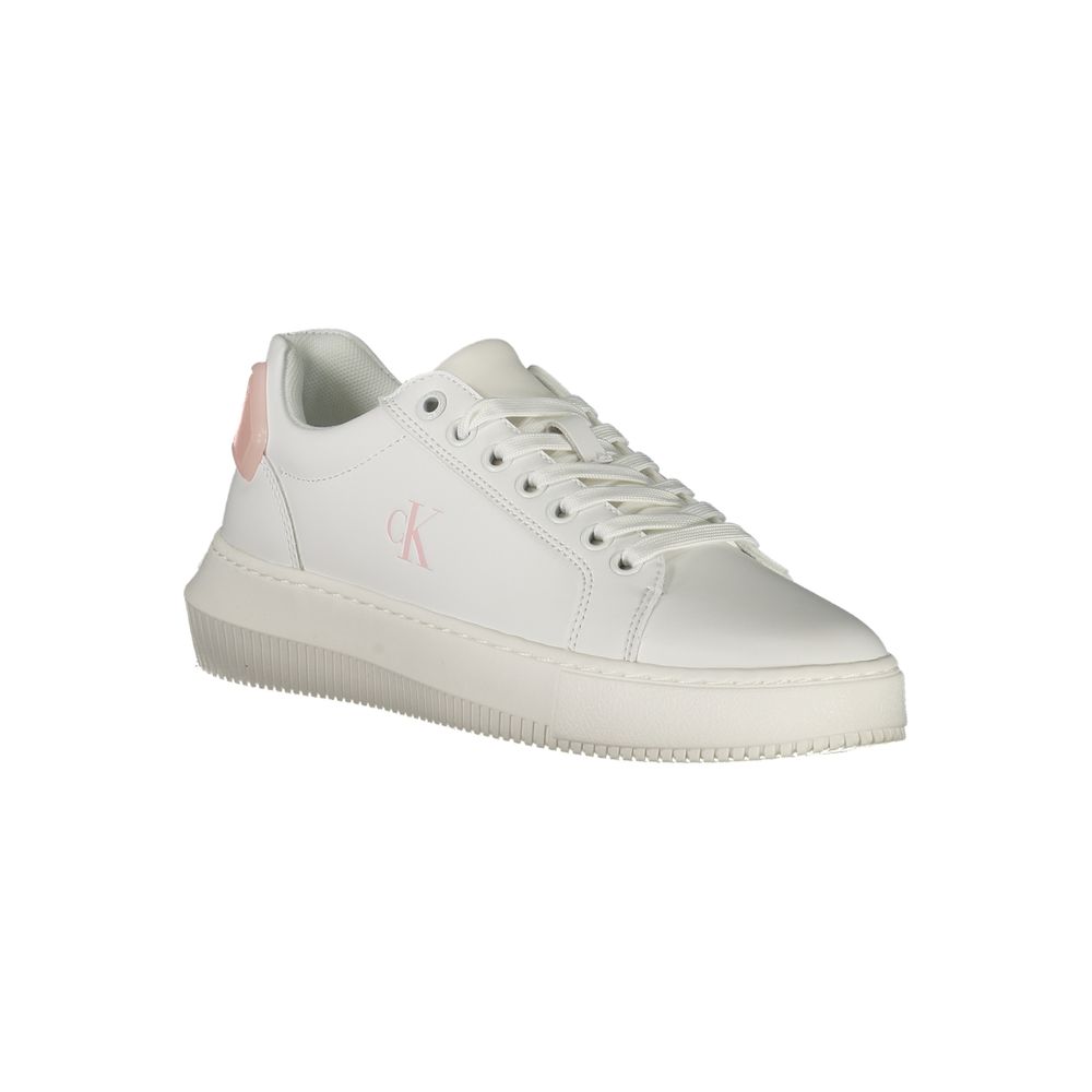 Calvin Klein Damen Sneaker aus weißem Leder