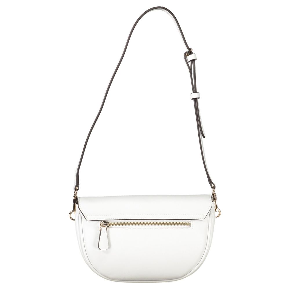 Guess Jeans Damen Handtasche aus Polyethylen, Weiß
