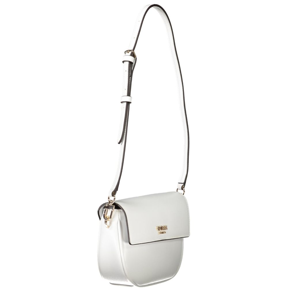 Guess Jeans Damen Handtasche aus Polyethylen, Weiß