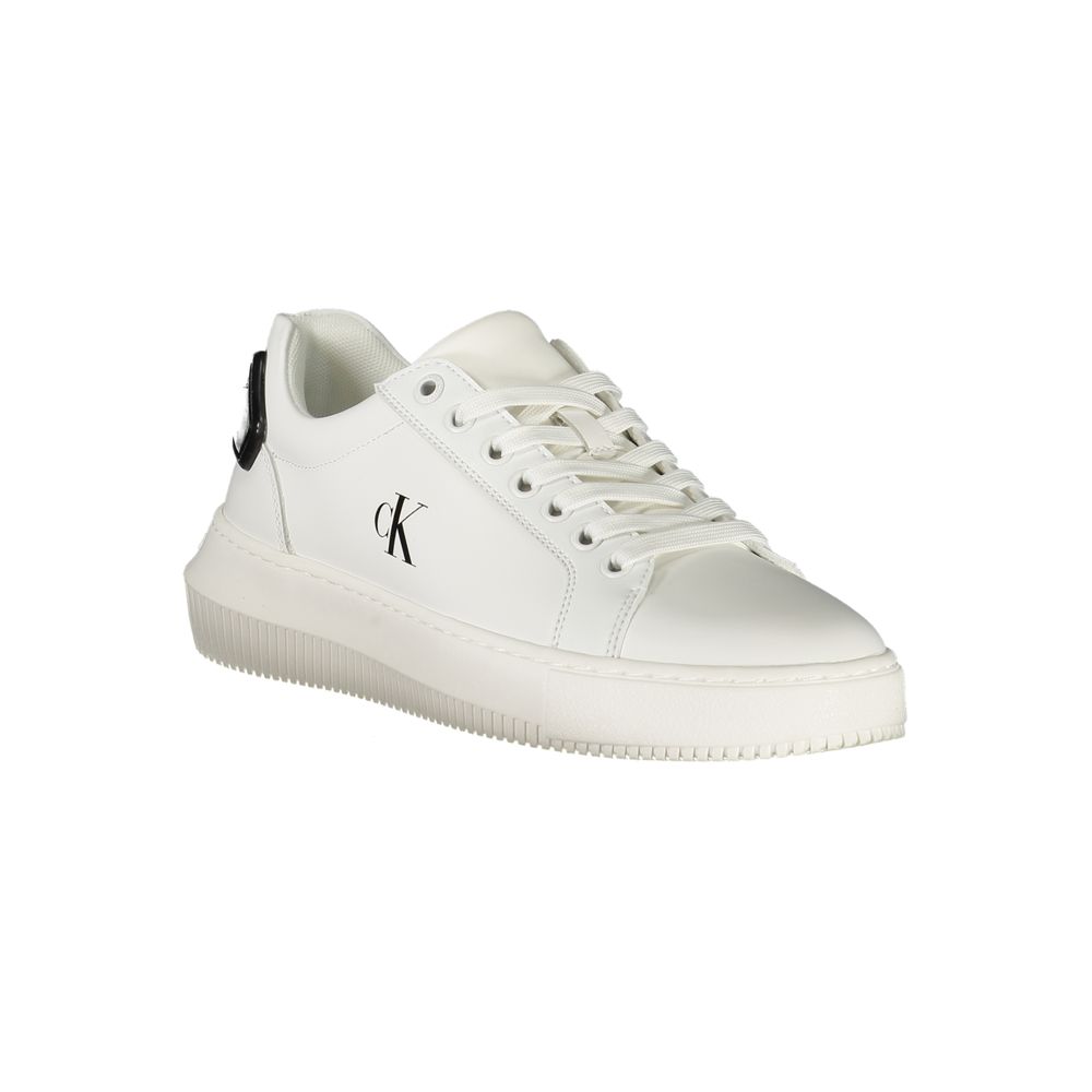 Calvin Klein Damen-Sneaker aus weißem Leder