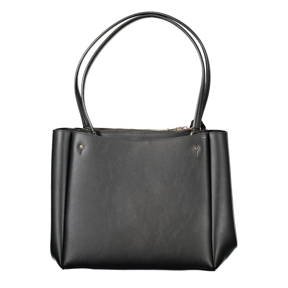 Guess Jeans Schwarze Polyethylen-Damenhandtasche