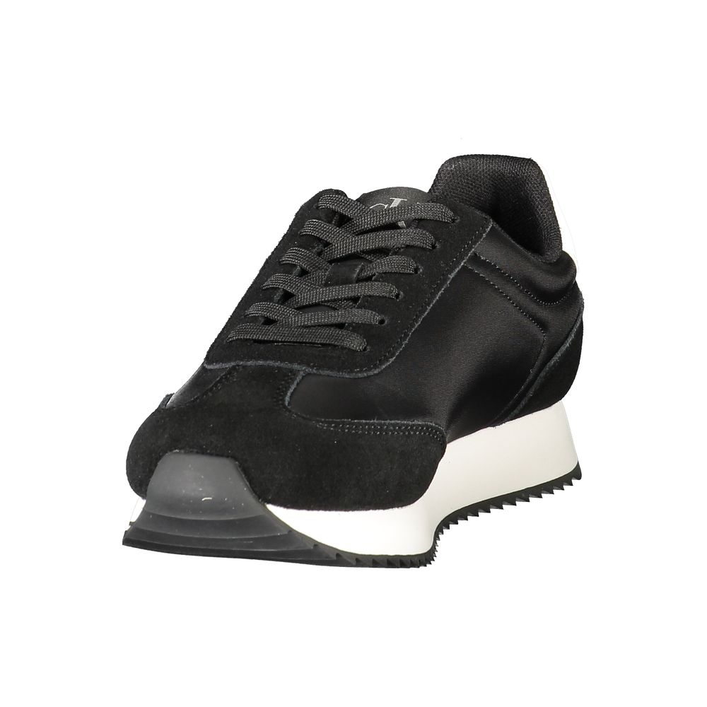 Calvin Klein Damen-Sneaker aus schwarzem Leder