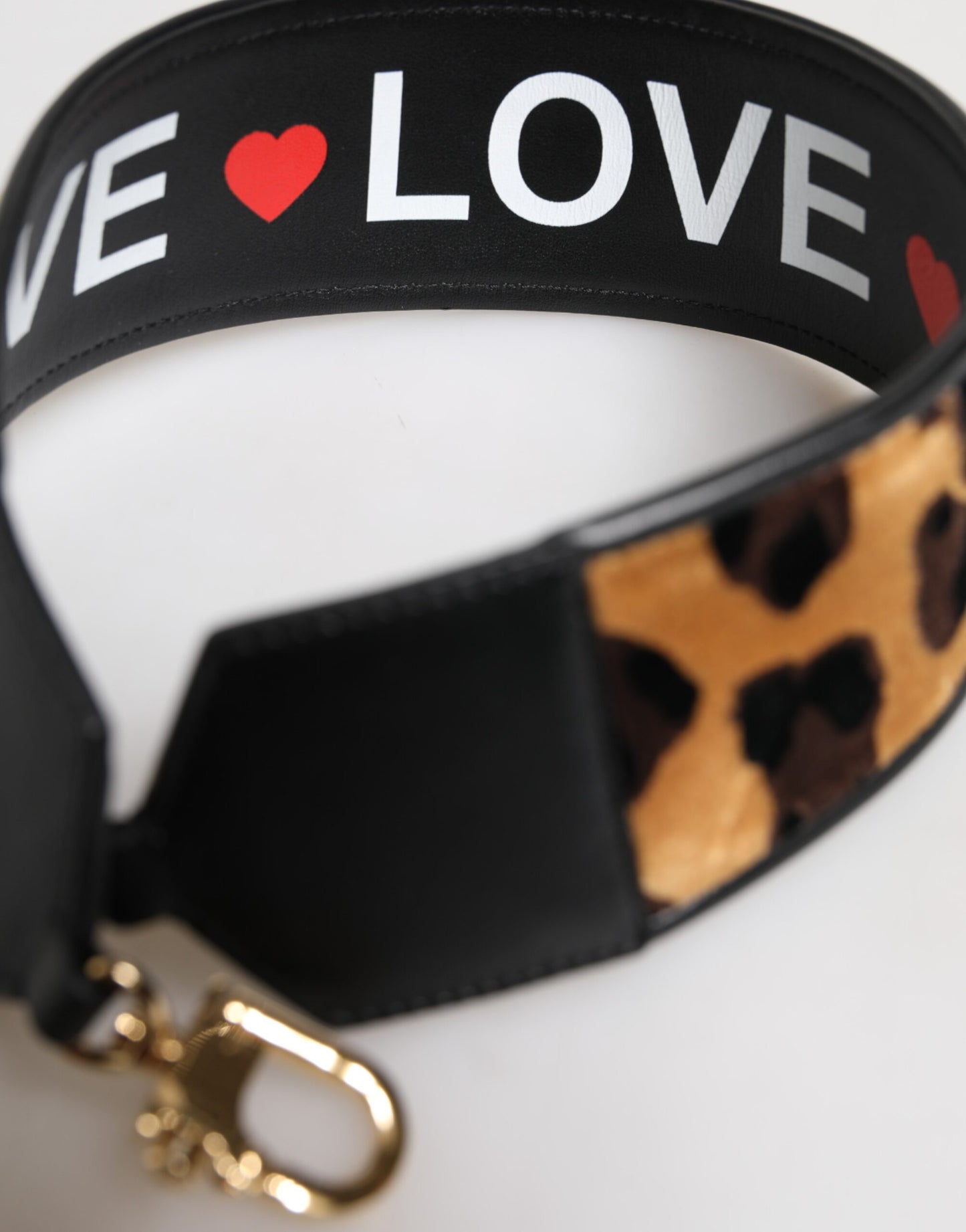 Dolce & Gabbana – Wendetasche mit Schultergurt und Leopardenmuster in Schwarz