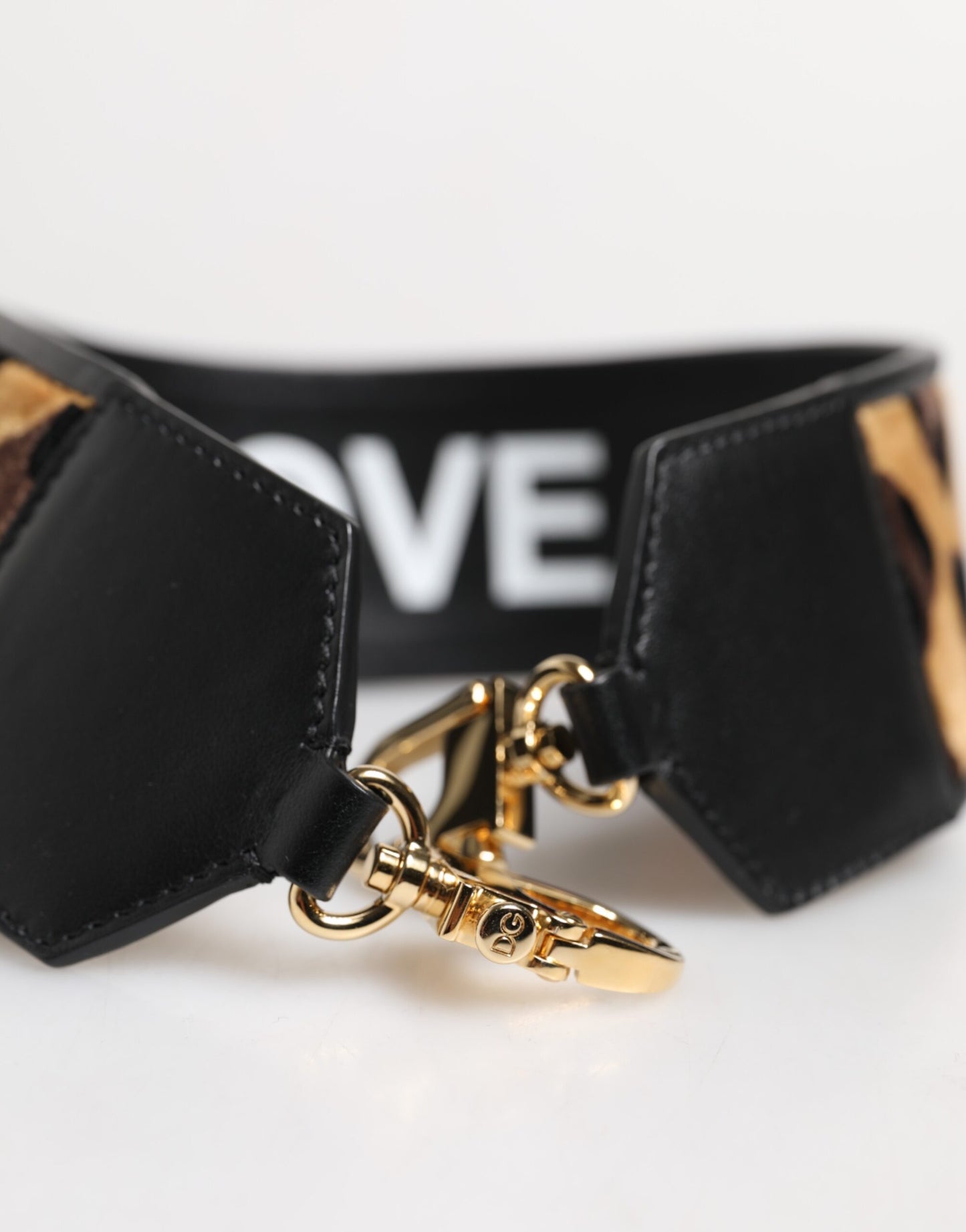 Dolce & Gabbana – Wendetasche mit Schultergurt und Leopardenmuster in Schwarz