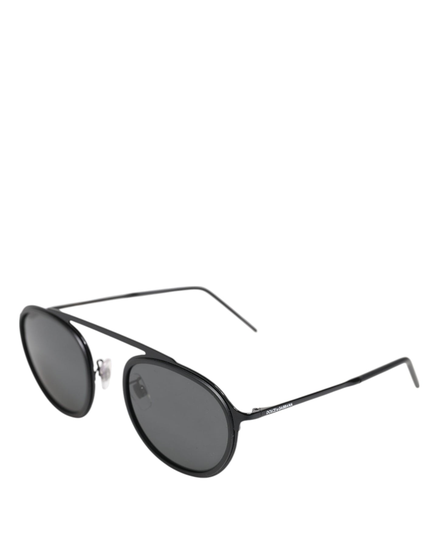 Dolce & Gabbana – DG2276 – Runde Sonnenbrille mit Metallrand in Mattschwarz