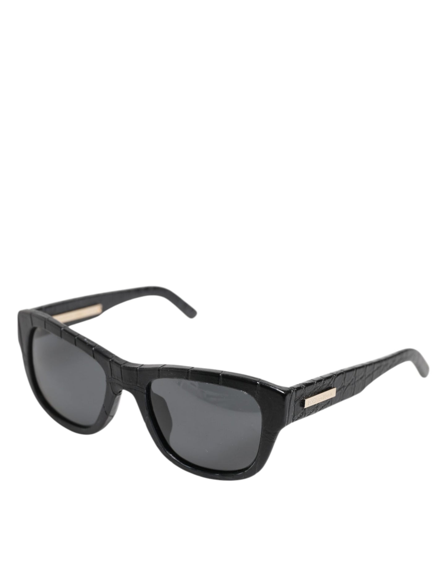 Dolce & Gabbana – Sonnenbrille mit getönten Gläsern und schwarzem Lederrahmen DG4177