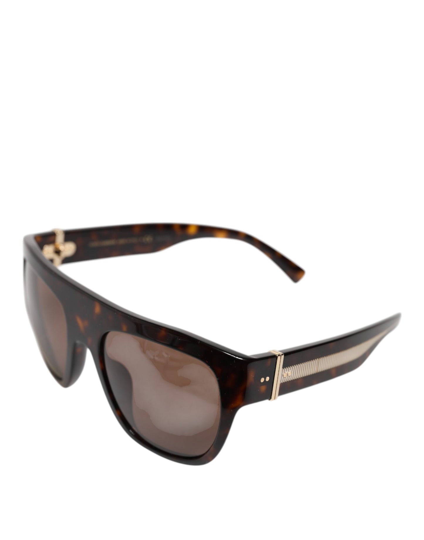 Dolce & Gabbana Dunkelbraune Havanna DG4398F Sonnenbrille mit quadratischem Rahmen