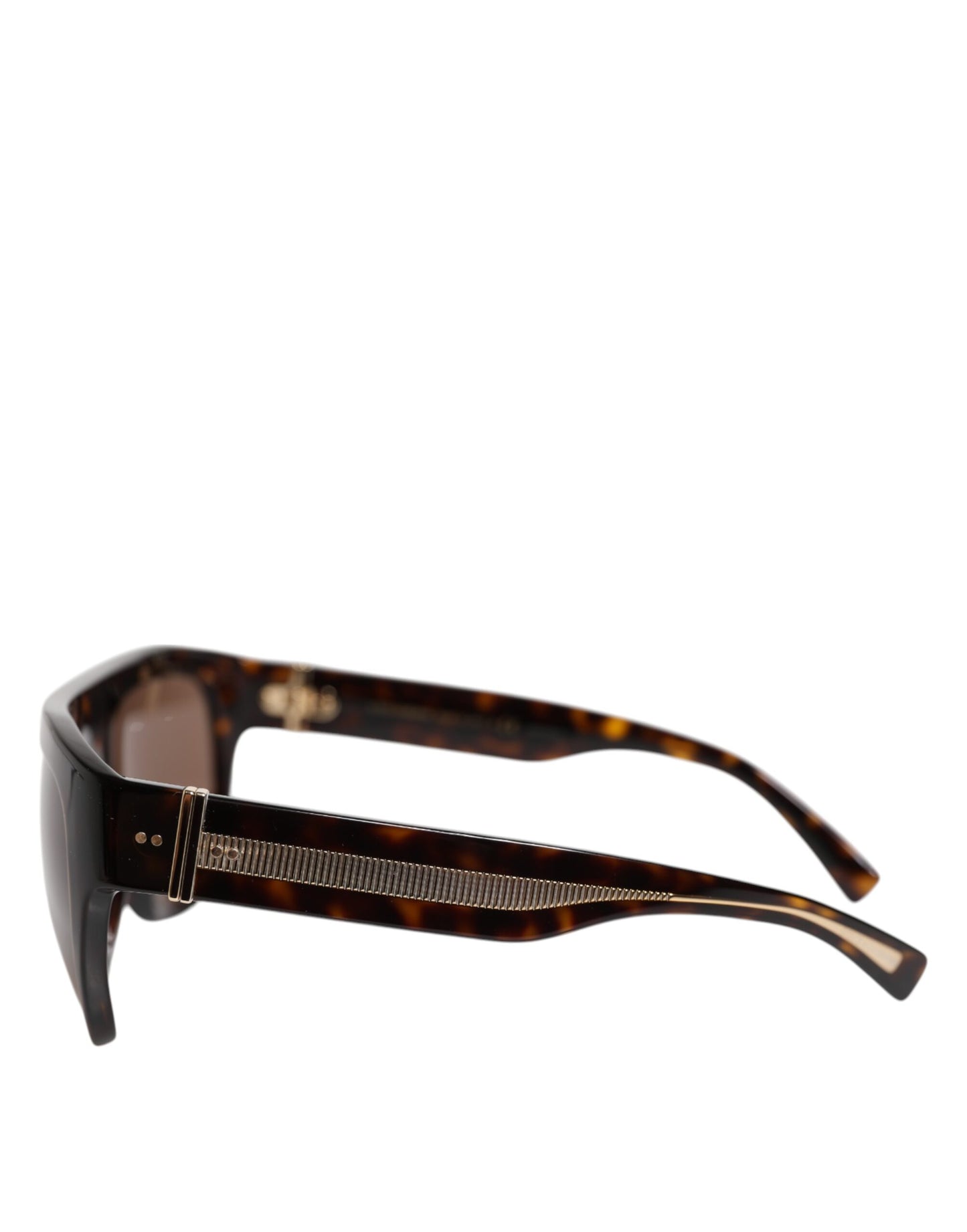 Dolce & Gabbana Dunkelbraune Havanna DG4398F Sonnenbrille mit quadratischem Rahmen