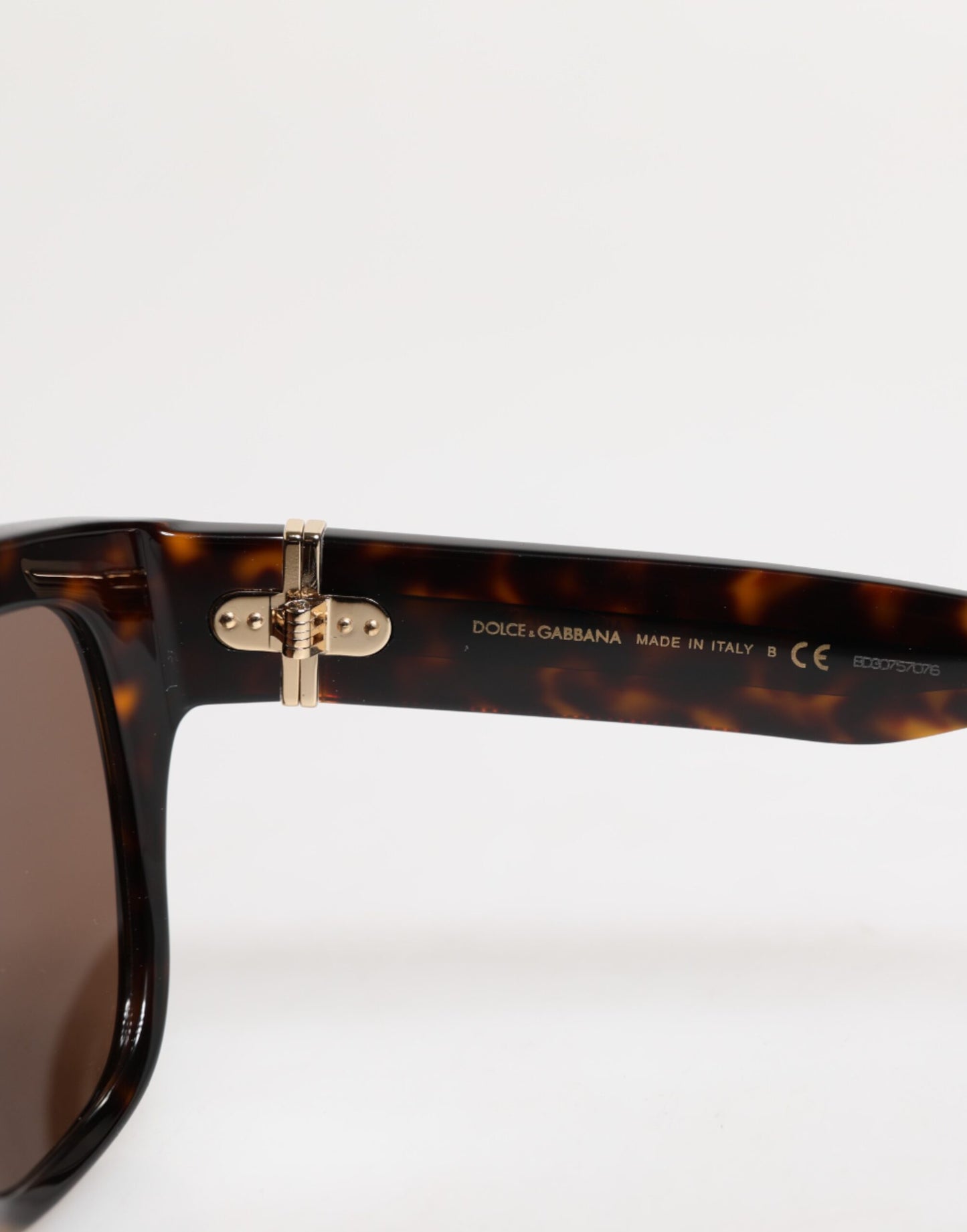 Dolce & Gabbana Dunkelbraune Havanna DG4398F Sonnenbrille mit quadratischem Rahmen
