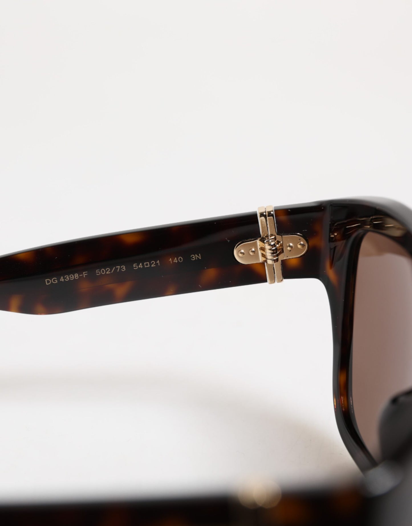 Dolce & Gabbana Dunkelbraune Havanna DG4398F Sonnenbrille mit quadratischem Rahmen