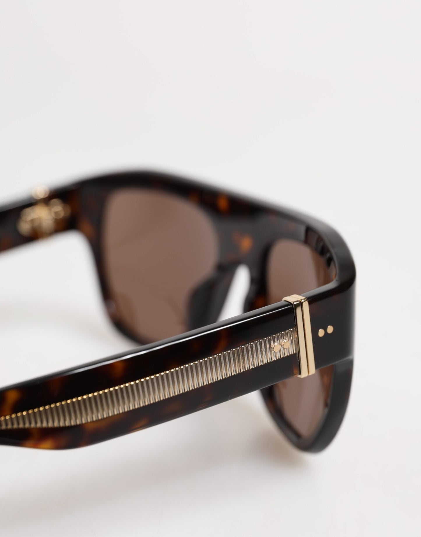 Dolce & Gabbana Dunkelbraune Havanna DG4398F Sonnenbrille mit quadratischem Rahmen