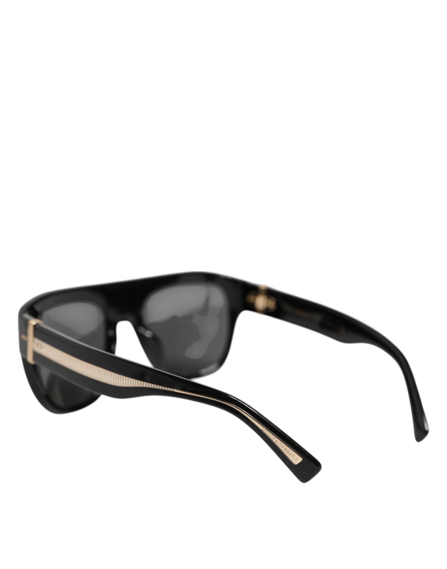 Dolce & Gabbana Schwarze quadratische Acetat-Sonnenbrille DG4398-F