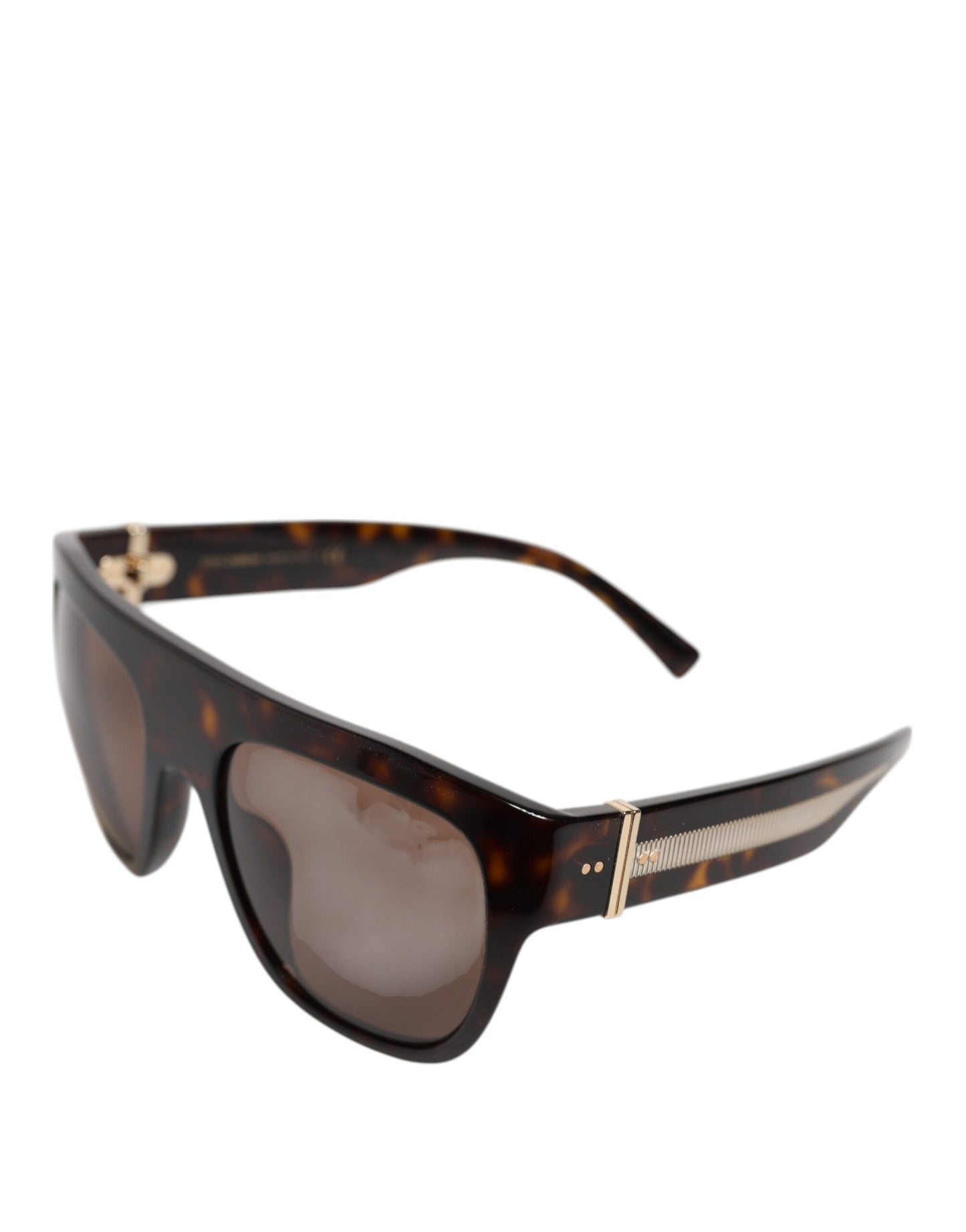 Dolce & Gabbana Dunkelbraune Havanna DG4398F Sonnenbrille mit quadratischem Rahmen
