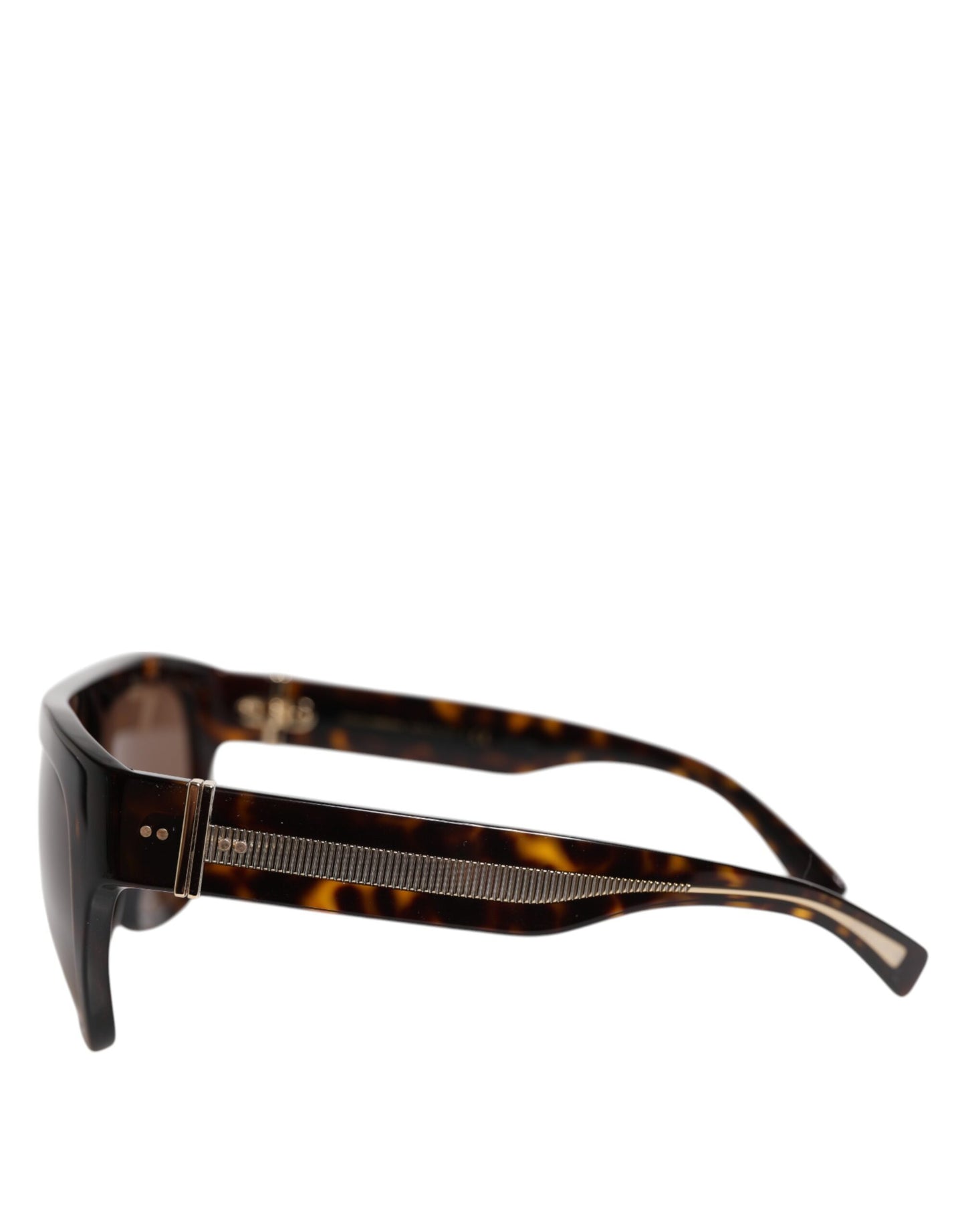Dolce & Gabbana Dunkelbraune Havanna DG4398F Sonnenbrille mit quadratischem Rahmen