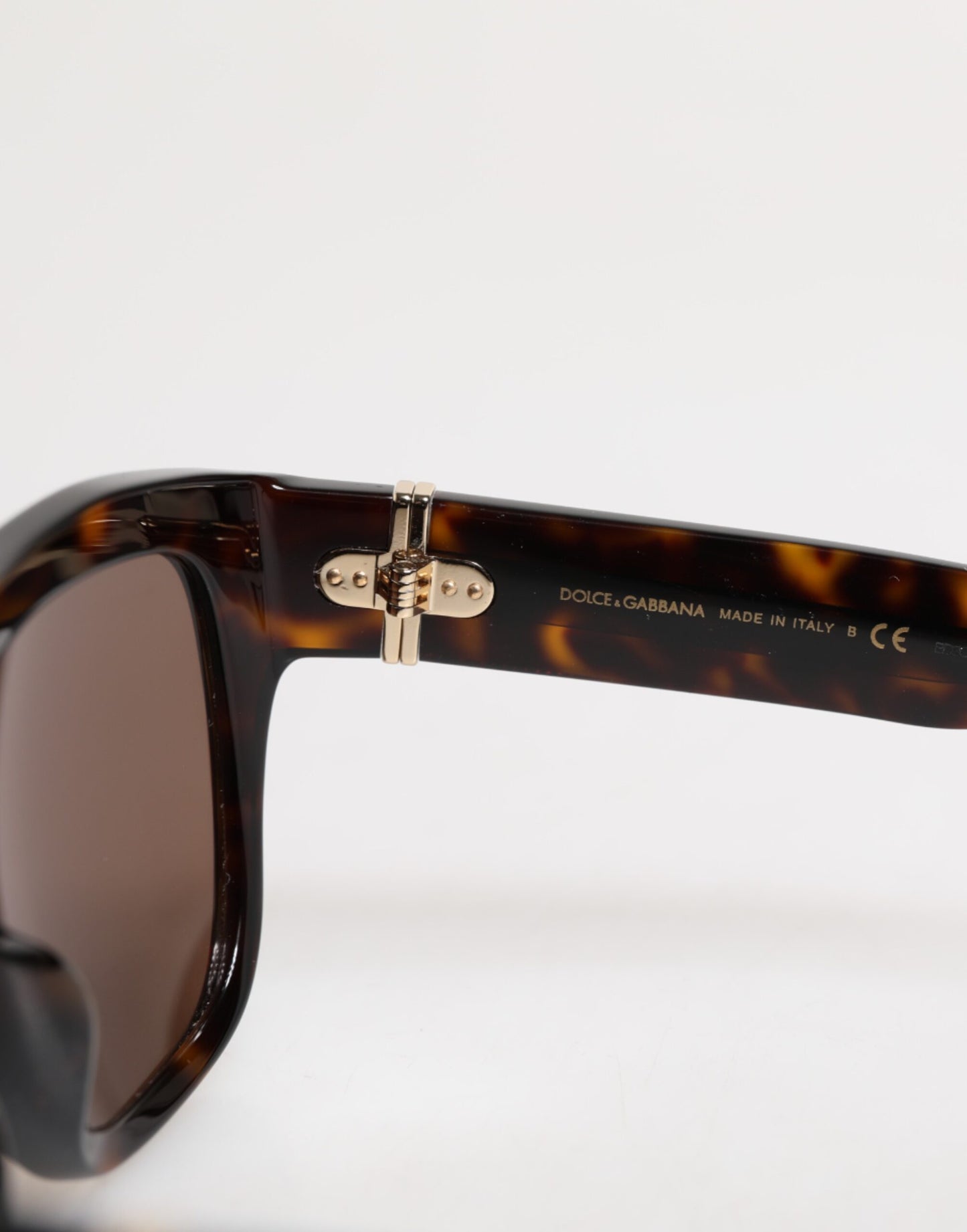 Dolce & Gabbana Dunkelbraune Havanna DG4398F Sonnenbrille mit quadratischem Rahmen