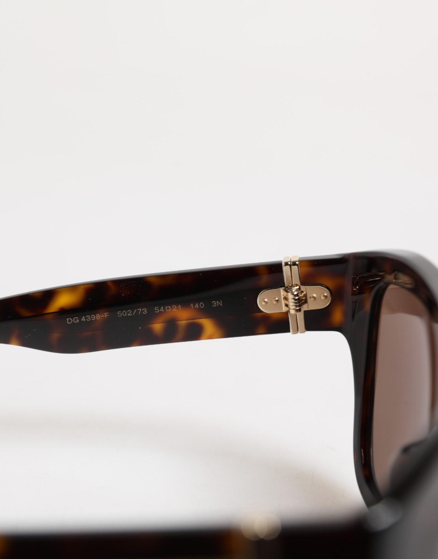 Dolce & Gabbana Dunkelbraune Havanna DG4398F Sonnenbrille mit quadratischem Rahmen
