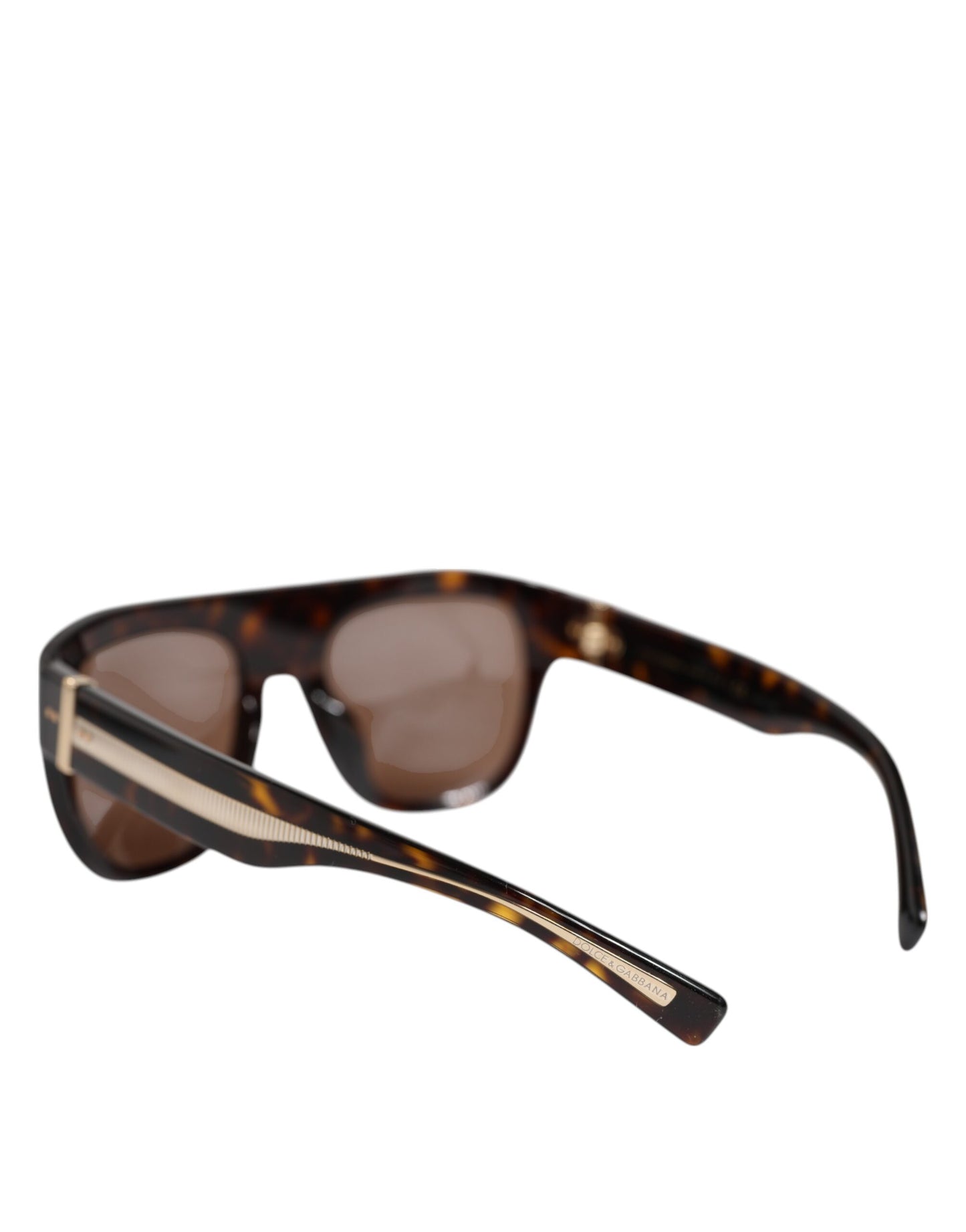 Dolce & Gabbana Dunkelbraune Havanna DG4398F Sonnenbrille mit quadratischem Rahmen