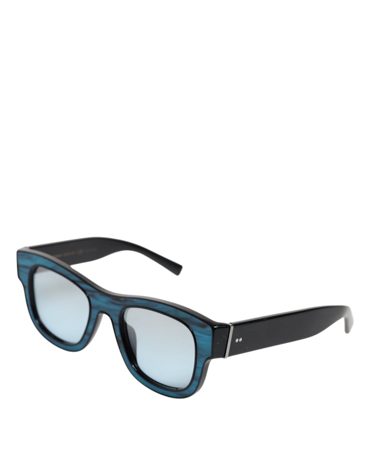 Dolce & Gabbana Blau Schwarz Marmoriertes Metall DG2215K Brillen Sonnenbrille