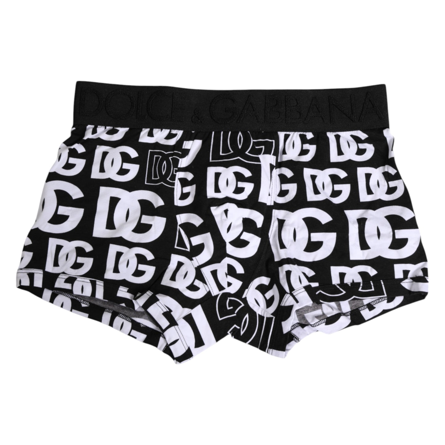 Dolce & Gabbana – Schwarze Boxershorts aus Baumwolle mit Logo in regulärer Passform für Herren
