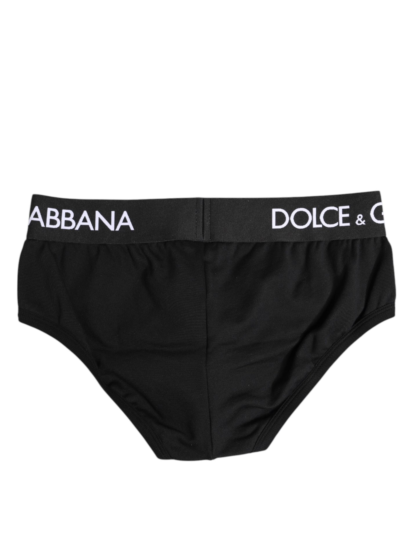 Dolce & Gabbana – Schwarze Slips aus Baumwollstretch in normaler Passform