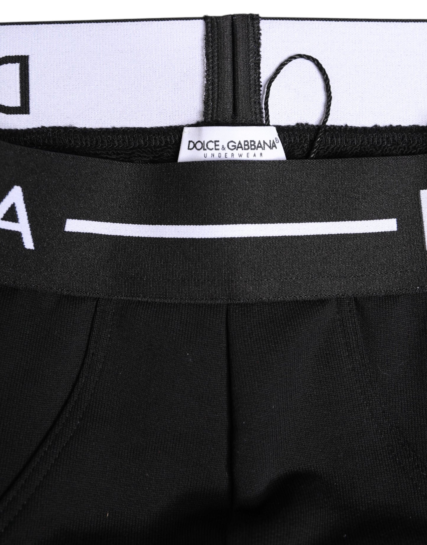 Dolce & Gabbana – Schwarze Slips aus Baumwollstretch in normaler Passform