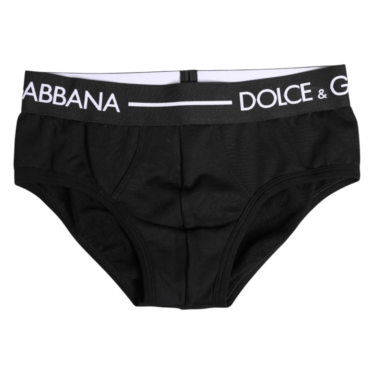 Dolce & Gabbana – Schwarze Slips aus Baumwollstretch in normaler Passform