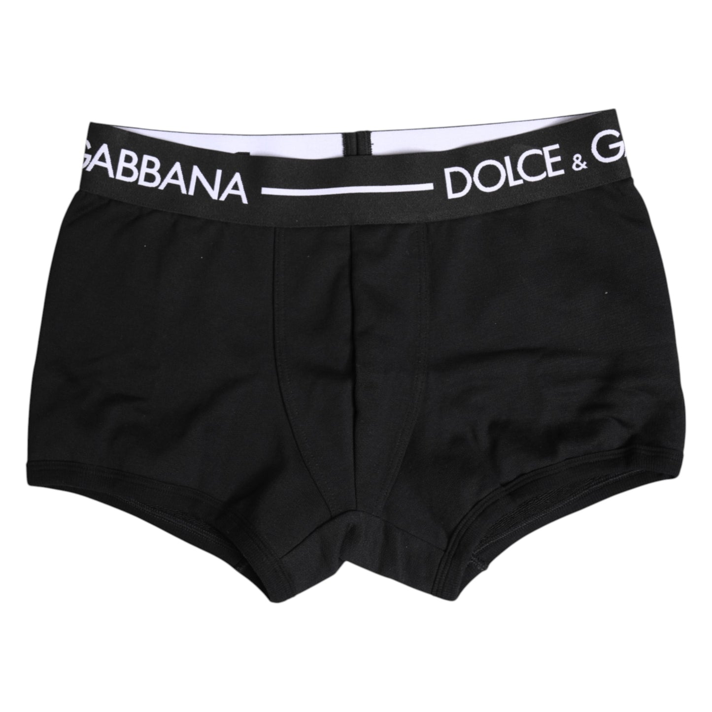 Dolce & Gabbana – Schwarze Boxershorts aus Baumwollstretch in regulärer Passform