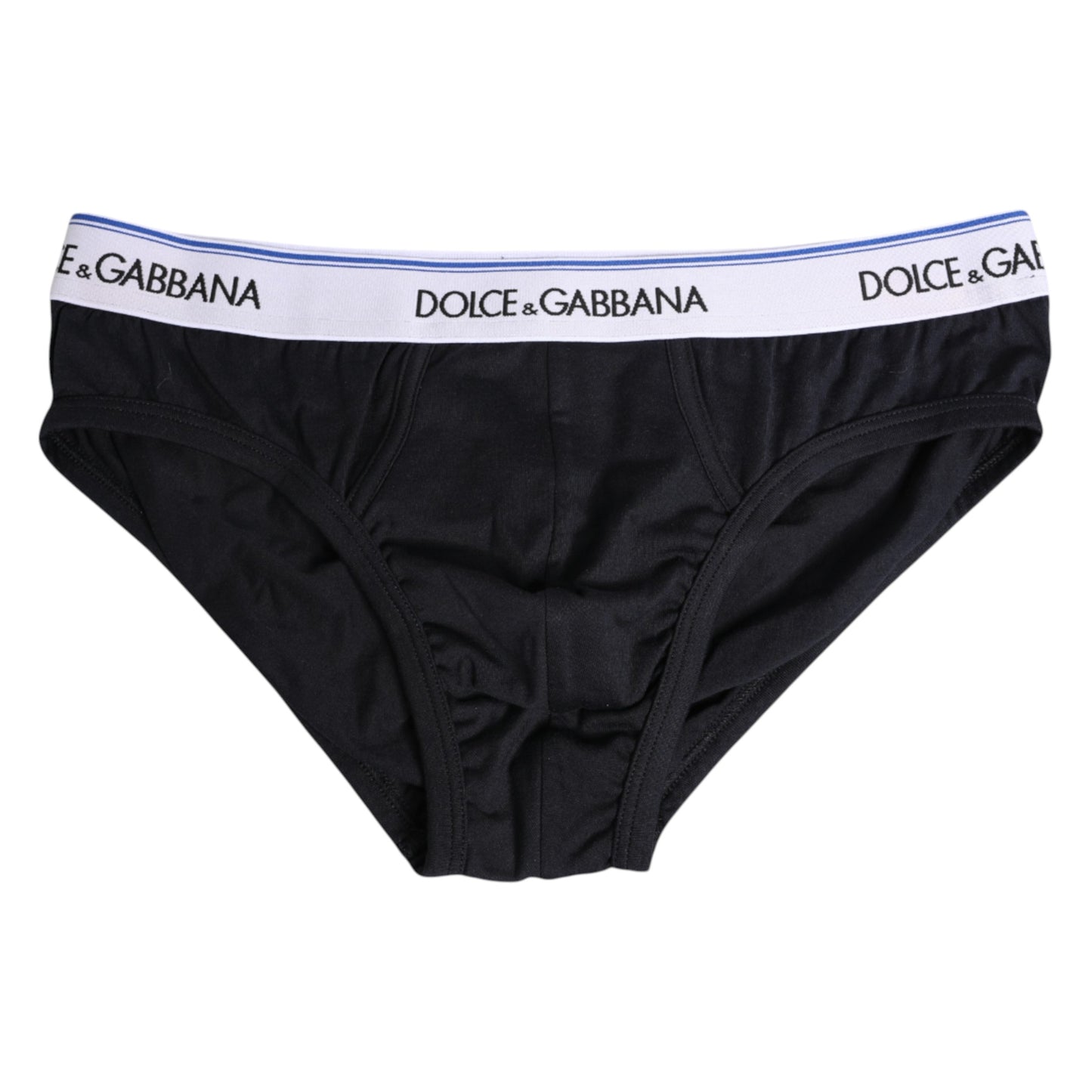 Dolce & Gabbana – Schwarze Slips aus Baumwollstretch in normaler Passform
