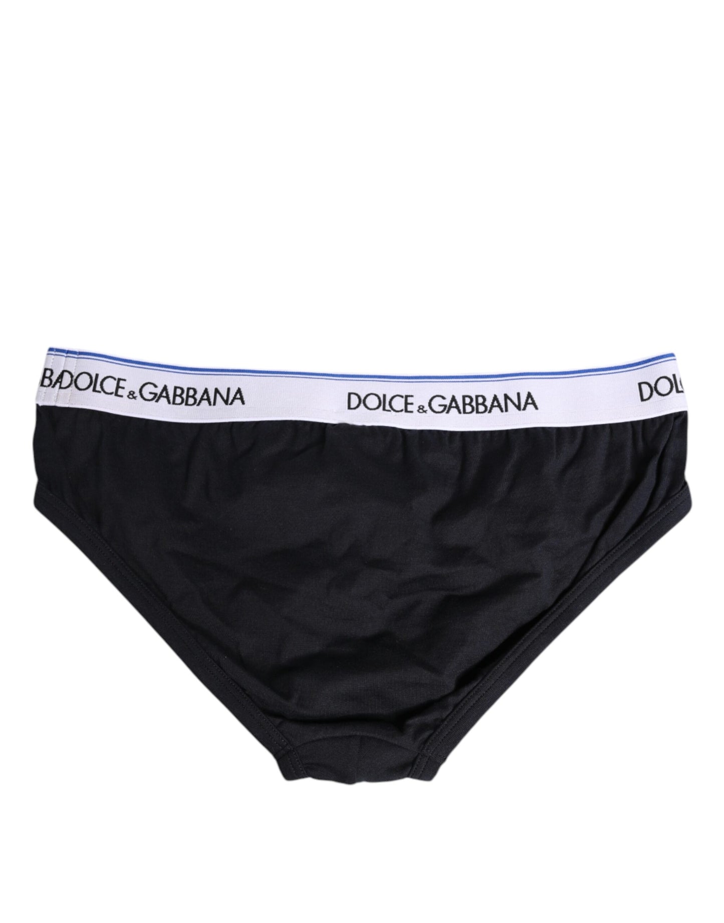 Dolce & Gabbana – Schwarze Slips aus Baumwollstretch in normaler Passform