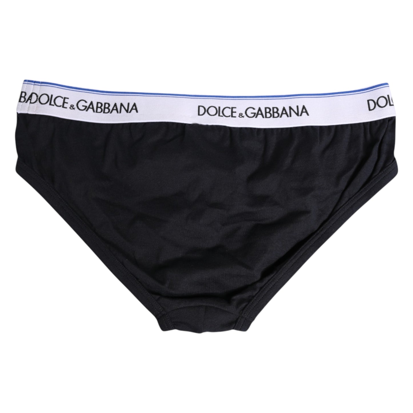 Dolce & Gabbana – Schwarze Slips aus Baumwollstretch in normaler Passform