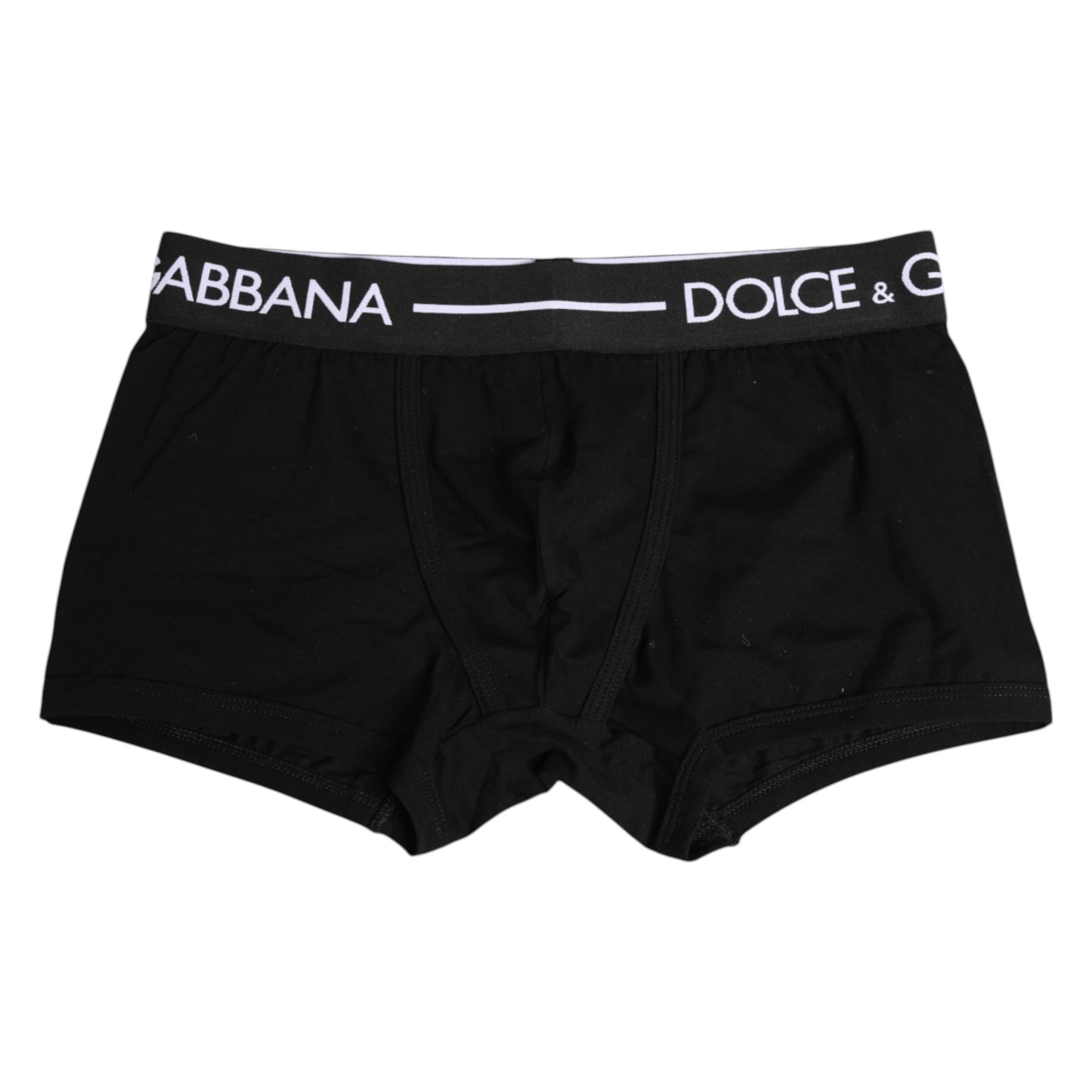 Dolce & Gabbana – Schwarze Boxershorts aus Baumwollstretch in regulärer Passform