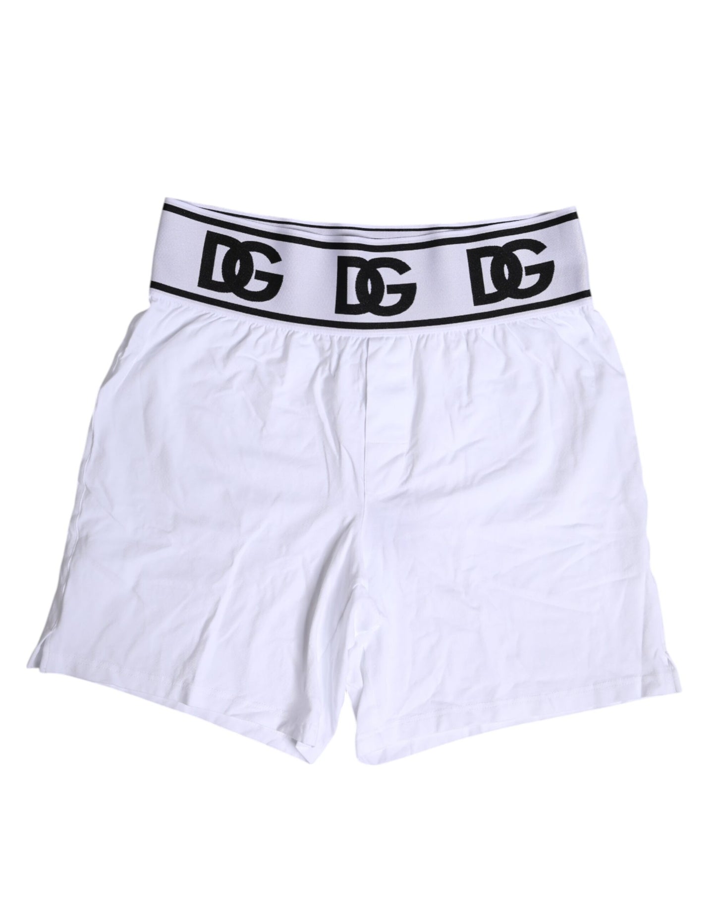 Dolce & Gabbana – Boxershorts aus weißem Baumwollstretch in normaler Passform