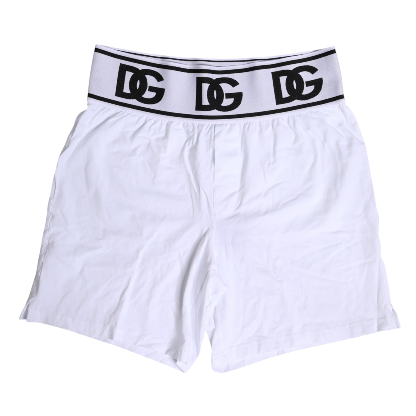 Dolce & Gabbana – Boxershorts aus weißem Baumwollstretch in normaler Passform