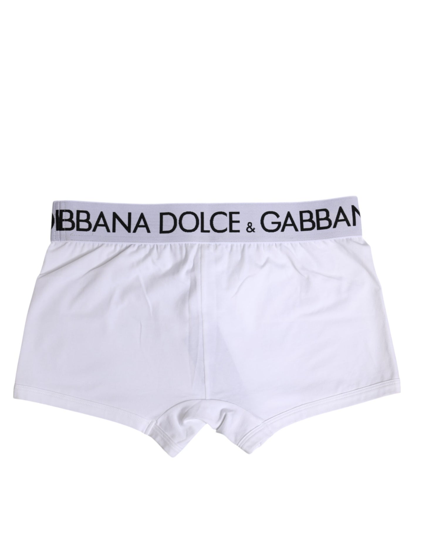 Dolce & Gabbana – Boxershorts aus weißem Baumwollstretch in normaler Passform