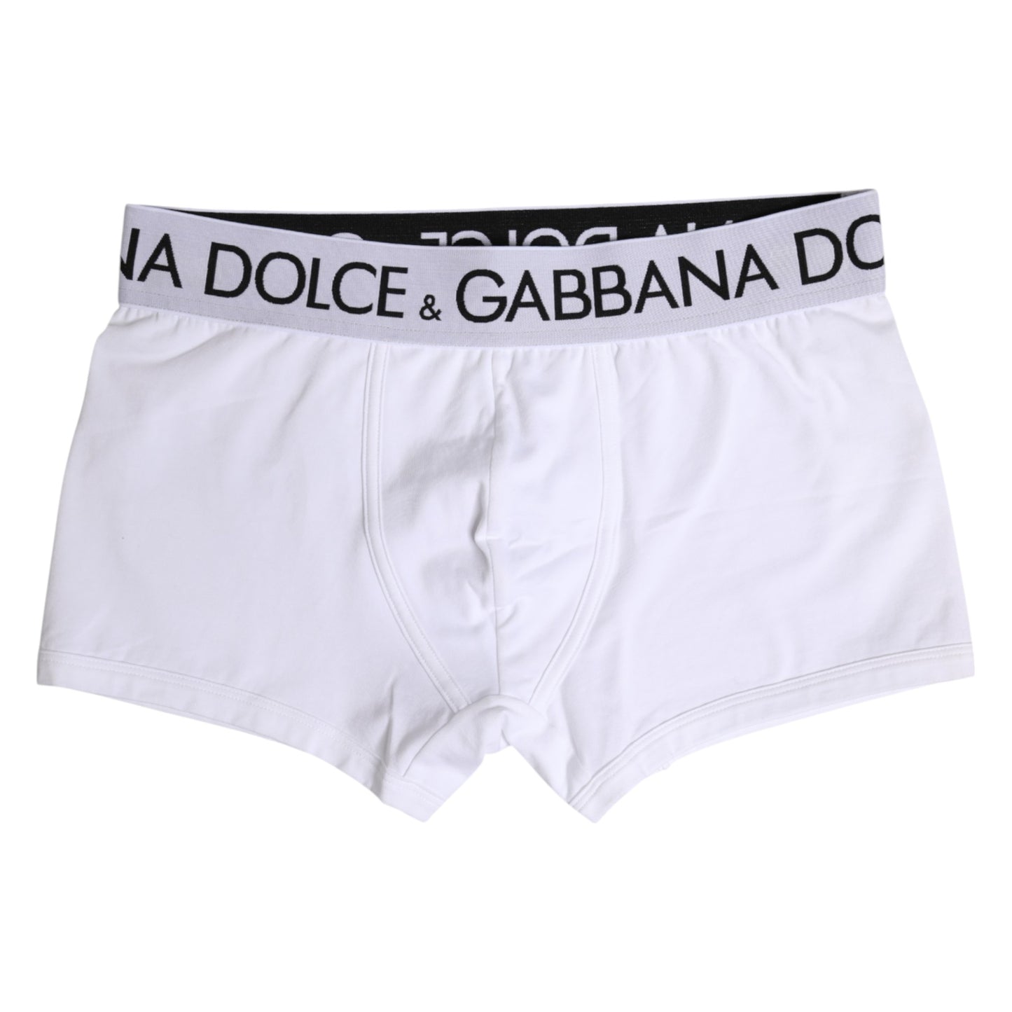 Dolce & Gabbana – Boxershorts aus weißem Baumwollstretch in normaler Passform