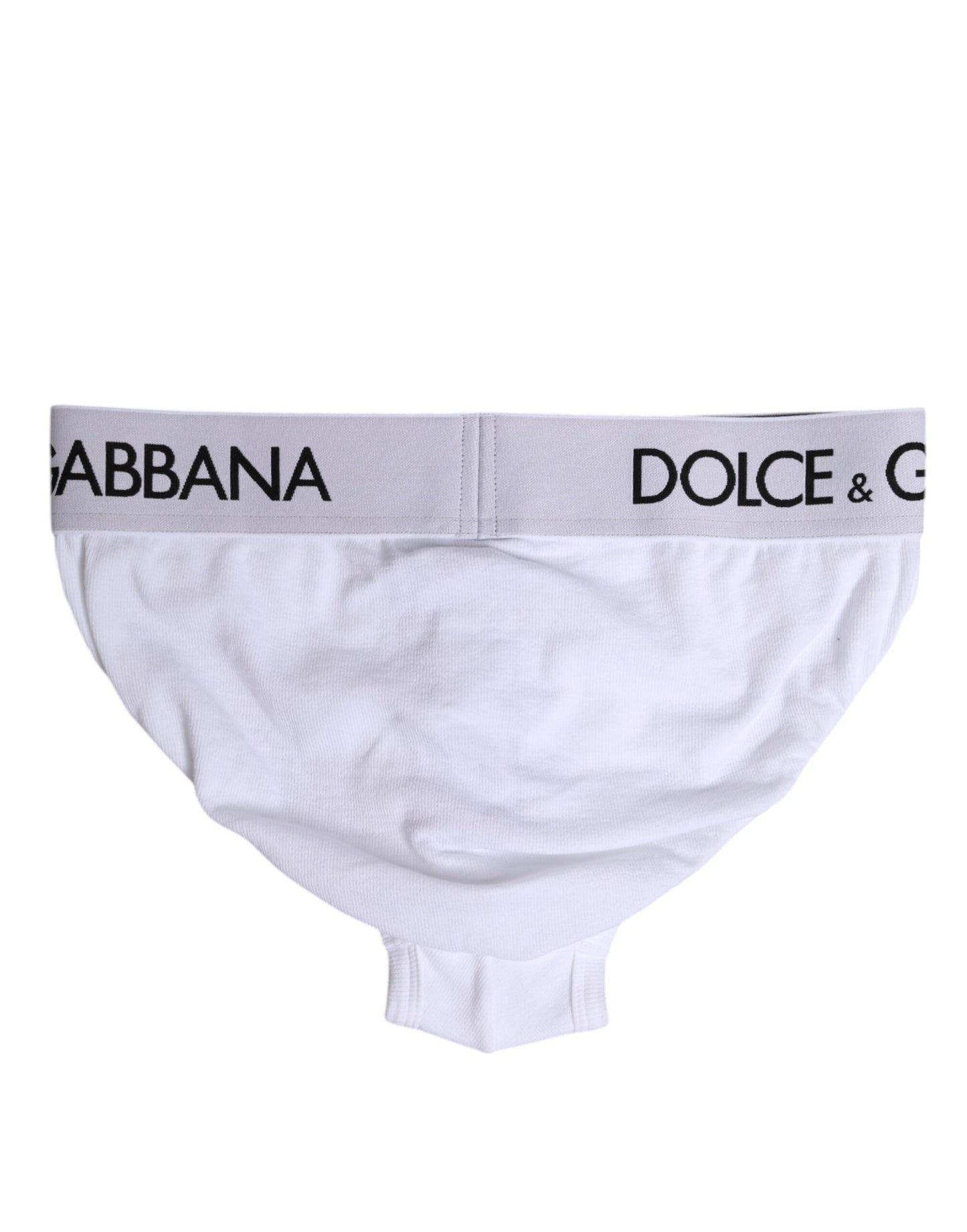 Dolce & Gabbana – Weiße, normale Slip-Unterhose aus Baumwollstretch